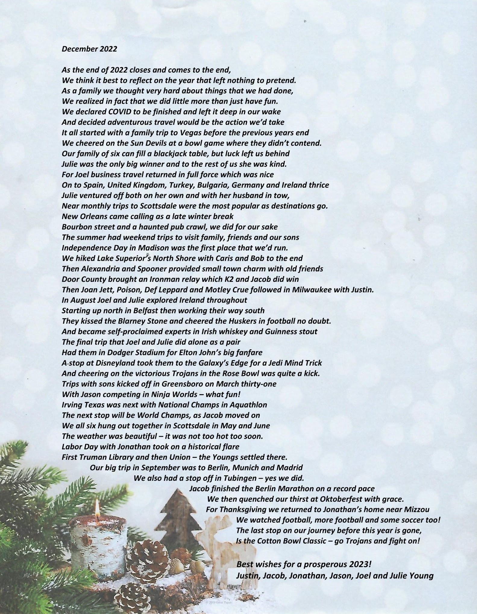 Holiday Letters 2022